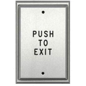 أدوات التحكم في الإنذار - PS5-111 - لوحة دفع على شكل عصابة واحدة، اضغط للخروج، لمسة نهائية من الألومنيوم الساتان، in Kuwait