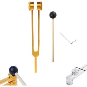 شوكة ضبط 128 هرتز للشفاء مع شاكرا المطرقة العاكسة، أداة شوكة ضبط طبية من الفولاذ المقاوم للصدأ مع أوزان ثابتة للعلاج الصوتي in Kuwait