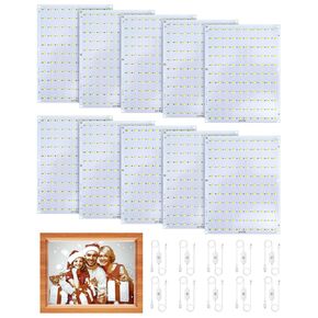 مجموعة لوحة الإضاءة الخلفية LED من Lithophane لـ BambuLab Sunlu CMYK أحادية اللون PETG PLA Filament ثلاثية الأبعاد مطبوعة من الليثوفان، 156x120 مم، مجموعة إضاءة بيضاء 6500K، سطوع قابل للتعديل، مدعوم عبر USB-C، عبوتان in Kuwait