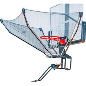 شبكة ارتداد لتدريب كرة السلة - نظام إرجاع دوار 180 درجة يزيد من ممارسة التسديد، ويوفر الوقت، ويناسب جميع الأطواق وسهل التجميع/الإزالة in Kuwait