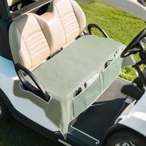 أغطية مقاعد عربة الجولف من موكو، بطانية منشفة عالمية لمقعد عربة الجولف من أجل EZGO، ياماها، سيارة النادي والمزيد من العربات ذات المقعدين مع 4 جيوب أمامية، ملحقات جولف عالمية، غير قابلة للانزلاق وسهلة التنظيف، أخضر in Kuwait