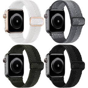 4 Pack Stretchy Nylon Band Compatible with Apple Watch Bands for Men Women in Saudi Arabia