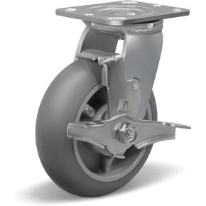 Heavy Duty Caster Wheels, 8" x 2" Rubber Casters Set of 4 with Load 2800lbs Capacity, Swivel Industrial Caster Wheels for Cart Hotel, 8 inch Caster Set in Kuwait