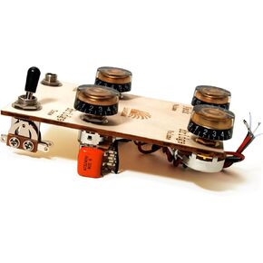 Wiring Harness Kit 2V2T for Les Paul Style Guitars – Prewired Push‑Pull Coil Split 4‑Conductor Humbucker Pickups, Full‑Size 500K Pots, .047uF Orange Caps, 3‑Way Toggle Switch, Output Jack & Knobs in Kuwait