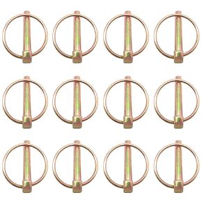 12 قطعة دبوس لينش عالي التحمل 7/16 بوصة، مجموعة متنوعة من دبابيس لينش المستديرة قفل دبوس للجرارات الزراعية والشاحنات والجزازات والمقطورات in Kuwait