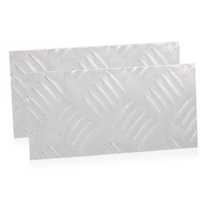 Aluminum Diamond Plate Sheet, 8" x 4", 11 Gauge (3mm) Aluminum Tread Checker Plate Metal for Trailer, Toolbox, Flooring, Garage Wall Protection,2 Pack in Kuwait