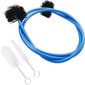 طقم تنظيف البوق 3 قطع من هورديون، فرش صمام تنظيف لقطعة الفم، فرشاة مرنة للعناية بصيانة الآلات الموسيقية لقطعة الفم البوق، أزرق in Kuwait