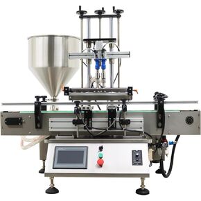 Fully Automatic Paste Filling Machine 10-100ml Paste Filler Machine with Conveyor Belt 8mm Nozzle Double Head for Paste Caviar,Sauce 110V 60hz in Kuwait