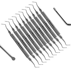 أداة تعبئة سلك سحب اللثة - مسننة مزدوجة الأطراف للتاج والجسر، والزرع، وإعداد القشرة - أداة تعبئة سلك سحب اللثة (10 قطع) in Kuwait