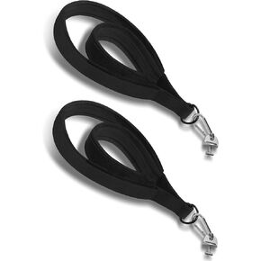 حلقات البيلاتيس مناسبة للأجهزة النغمية والمصلحة، أشرطة بيلاتيس مبطنة ناعمة بحلقة مزدوجة مع محول قفل على شكل حرف T، مع خطافات كبس، وأشرطة على شكل حرف D لملحقات تمارين اليوغا والجيم المنزلي (قطعتان) in Kuwait