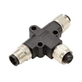 موصل M12 T-Type، رمز ذكر إلى أنثى محول غير مقفول مقاوم للماء IP67 مستشعر قابل للتركيب الميداني لمحول قابس مستشعر الطيران الصناعي (4-PIN) in Kuwait