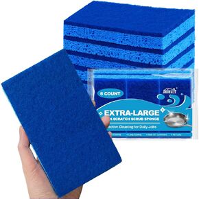 إسفنجات المطبخ من هوميكسل 12 قطعة، إسفنجة أطباق مضادة للخدش، آمنة على أواني الطبخ غير اللاصقة، إسفنجات تنظيف مزدوجة الجوانب للمطبخ، المنزل، الحمام والمزيد in Kuwait