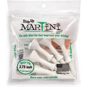 تيشيرت جولف مارتيني متوسطة الحجم مقاس 2.75 بوصة للسائق، ارتفاع ثابت 1 3/8 بوصة فوق الأرض، راتنج بوليمر متين، سهولة وضع الكوب الكبير، إطلاق أطول وأكثر استقامة، غير قابل للكسر تقريبًا in Kuwait