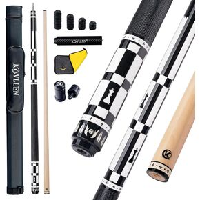 KONLLEN 3 Cushion Carom Cue Stick Billiard Cue Stick Kit with Case (142cm, 12mm Sea-Eye Tip, Radial Pin Joint, Adjustable Weight, Carom Professional Taper) in Kuwait