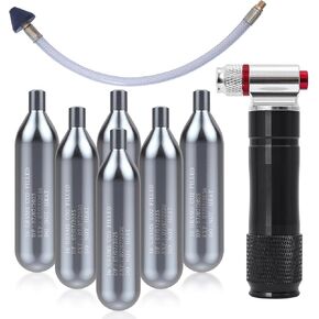 جهاز تصريف مطور، جهاز تنظيف خط تصريف التيار المتردد، أداة فك انسداد خط تصريف التيار المتردد، مع 6 خراطيش ثاني أكسيد الكربون غير مترابطة، مع خرطوم مرن لإزالة جميع سدادات التدفئة والتهوية وتكييف الهواء، 16 جرام ثاني أكسيد الكربون غير الملولب، أسود in Kuwait