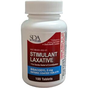 SDA LABORATORIES Bisacodyl 5 mg Stimulant Laxative Enteric Coated Tablets – Gentle Constipation Relief, Fast-Acting Bowel Movement Support, Trusted Formula for Regularity – 100 Count Bottle in Saudi Arabia