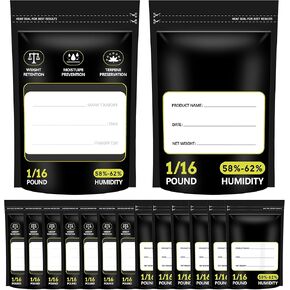 أكياس معالجة وتخزين تربين سعة 1 أونصة، أكياس معالجة بقفل وختم قابلة للإغلاق، أكياس للتحكم في الرطوبة قابلة للغلق بالحرارة، 1/16 رطل، 15 قطعة in Kuwait