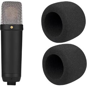 SOULWIT 2Pcs Microphones Pop Filter for RØDE(Rode) NT1 Series(Gen 1/2/3/4/5/Signature)/NT1-A, Protective Mic Cover Windscreen Foam - Black in Saudi Arabia