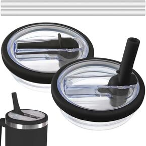 2-Pack Leak Proof Lid Replacement 40 oz, Only Fit for Stanley Quencher H2.0 Tumbler, Reusable Flip Straw Lid Top Cover for Stanley 40oz Cup Accessories, Replacement of Leaking Original Lids, Purple in Saudi Arabia