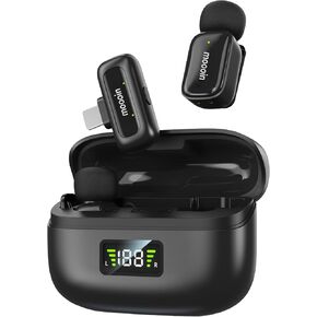 Wireless Microphone for Video Recording - Noise-Cancelling mini Microphone,Portable Microphone,Suitable for Mobile Phone Lapel Microphone Wireless for YouTube, TikTok Live Streaming, blogs in Saudi Arabia