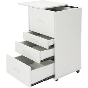 خزانة متنقلة لمساعد طب الأسنان، عربة ألاباما ذات 4 أدراج بمقبض، سهلة السحب والدفع للخلف. in Kuwait