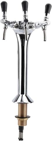 1pc Triple Taps Snake Beer Tower,Chrome Plated Brass Beer Dispenser,Beer Faucets With Flow Control Knob,Beer Tower For Bar/Home Brew in Saudi Arabia