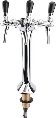 1pc Triple Taps Snake Beer Tower,Chrome Plated Brass Beer Dispenser,Beer Faucets With Flow Control Knob,Beer Tower For Bar/Home Brew in Saudi Arabia