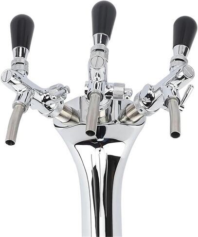 1pc Triple Taps Snake Beer Tower,Chrome Plated Brass Beer Dispenser,Beer Faucets With Flow Control Knob,Beer Tower For Bar/Home Brew in Saudi Arabia