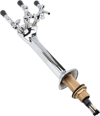 1pc Triple Taps Snake Beer Tower,Chrome Plated Brass Beer Dispenser,Beer Faucets With Flow Control Knob,Beer Tower For Bar/Home Brew in Saudi Arabia
