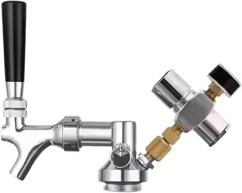 1 قطعة موزع برميل البيرة الخشبي (مشروع صنبور البيرة وشاحن Co2 60Psi ومقرنة البرميل) للمنزل تخمير البيرة/مياه الصودا/النبيذ الاستغناء in Saudi Arabia