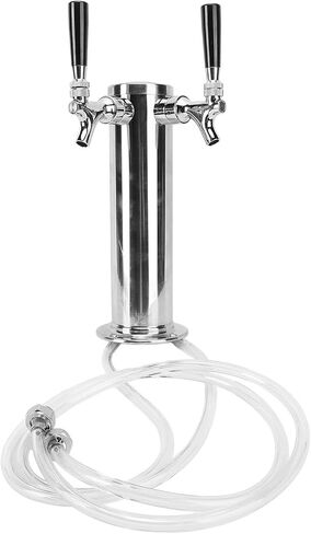 Gecheer Stainless Steel Dual Tap Beer Tower Dispenser for Home Bar or Restaurant in Kuwait