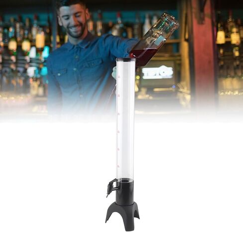 GLOGLOW Bar and Restaurant with Removable Ice Tube, Stable Triangular Cast Iron Base, PC Material, for Parties and Gatherings 3L Draft Beer Dispenser Nan in Saudi Arabia