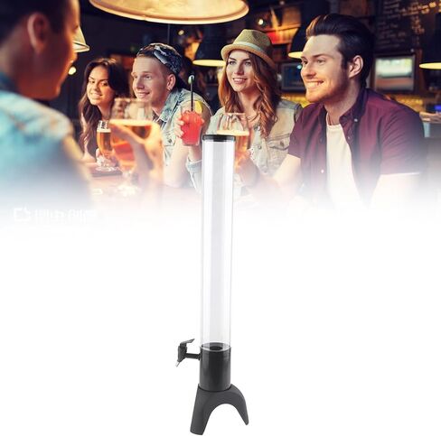 GLOGLOW Bar and Restaurant with Removable Ice Tube, Stable Triangular Cast Iron Base, PC Material, for Parties and Gatherings 3L Draft Beer Dispenser Nan in Saudi Arabia