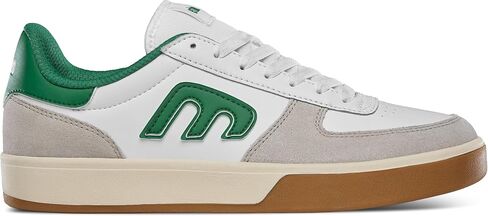 أحذية تزلج Etnies Emerson - حذاء رياضي للتزلج من جلد الغزال المفلكن منخفض الجودة - رمادي/أبيض/أخضر - 9 in Saudi Arabia