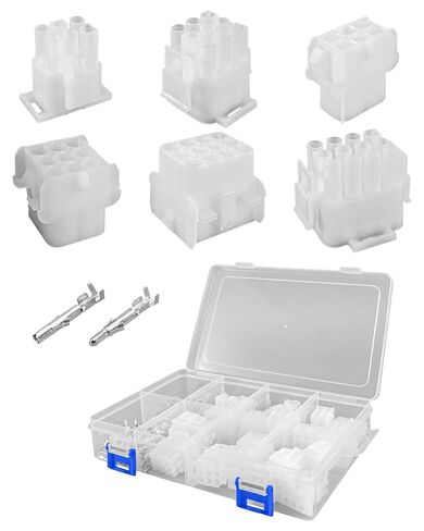 220Pcs 6 9 12Pin Electrical Wire Connectors Kit Fit for Molex MLX Connectors 2.13MM Diameter Plug with Crimp Terminal Replace ST6513, 14-20AWG Terminals Pin Sockets in Kuwait