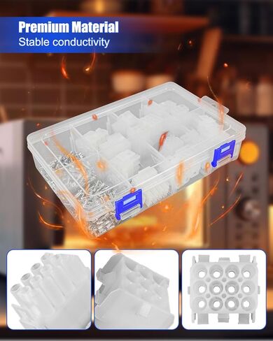 220Pcs 6 9 12Pin Electrical Wire Connectors Kit Fit for Molex MLX Connectors 2.13MM Diameter Plug with Crimp Terminal Replace ST6513, 14-20AWG Terminals Pin Sockets in Kuwait