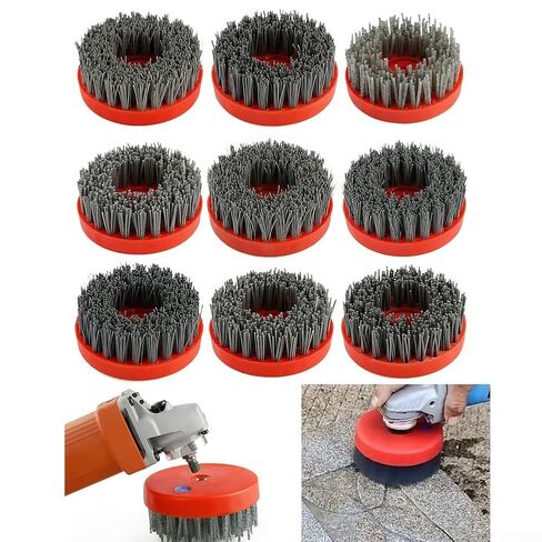 Stone Antique Brush Angle Grinder Cleaning Brush 4 Inch M10 Tooth 240 Scrub Brushes for Cleaning Detailing Brush in Saudi Arabia