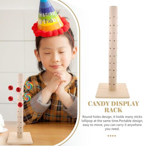 DOITOOL 360 Rotate Lollipop Display Stand Candy Holder with Round Holes for Party Table Halloween Birthday Treats 16.53X5.70X5.70In in Saudi Arabia