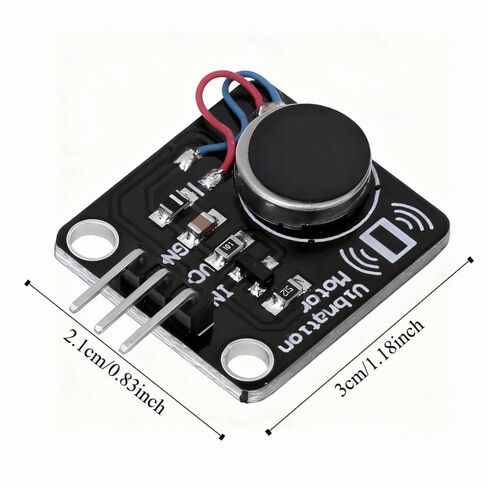 وحدة مستشعر اهتزاز 3 قطع DC5V 9000RPM محرك مسطح مع محرك MOS للمشروعات التي يمكن ارتداؤها (30 × 21 مم، متوافق مع PWM) in Saudi Arabia