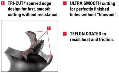 WoodOwl 09810 Tri-Cut 13/16-Inch by 18-Inch Ultra Smooth Auger Bit in Kuwait