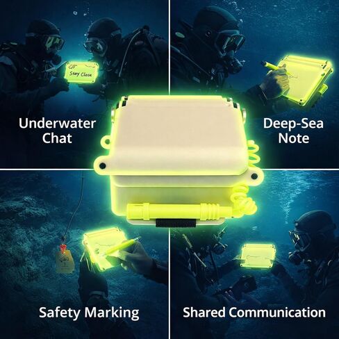 Wrist Writing Dive Slate, Underwater Communication Board with Elastic Strap, Luminous UW‑193TD - Floating Pen, Anti Corrosion, Reusable for Scuba Diving and Pool Use in Saudi Arabia