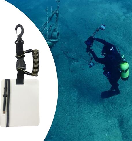 الكتابة من سليت عن الغوص، كتاب تحت الماء بمشبك دوار وقلم رصاص، تحت الماء in Kuwait