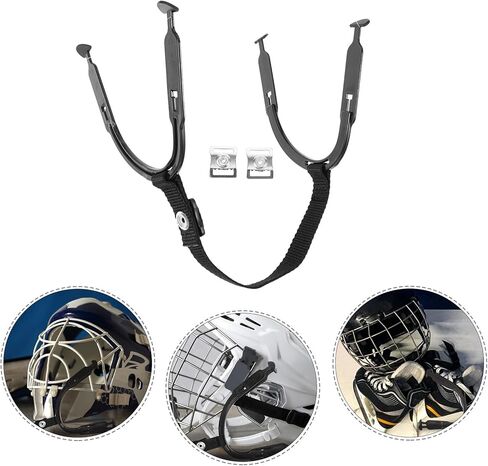 استبدال خوذة الهوكي حزام الذقن مع حلقات مرنة ملحقات الهوكي العالمية طقم إصلاح حزام الذقن القوي لمعدات الحماية الرياضية in Kuwait