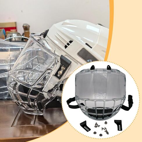 Ice Hockey Helmet Full Visor, Accessories, Breathable Premium, Ergonomic, Replace, Anti Fog Full Face Protection Visor in Saudi Arabia