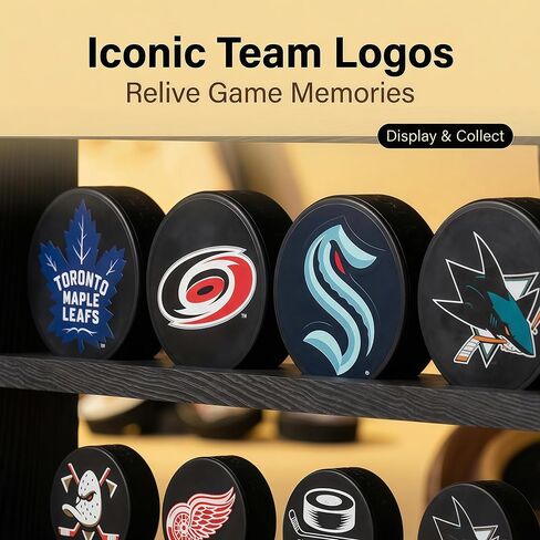 16pcs Hockey Puck Display Case, Puck Display Case Wall Mount, Solid Wood Hockey Puck Case, Hockey Puck Holder, Hockey Puck Display Box for Collection Hockey Puck in Saudi Arabia