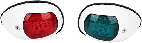 2 قطعة أضواء الملاحة LED العالمية 12 فولت IP66 مصابيح الإشارة البحرية المقاومة للماء للقوارب مع أضواء القوس الأحمر/الأخضر 3 وات، رؤية ميل بحري واحد in Kuwait