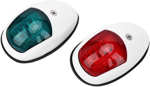 2 قطعة أضواء الملاحة LED العالمية 12 فولت IP66 مصابيح الإشارة البحرية المقاومة للماء للقوارب مع أضواء القوس الأحمر/الأخضر 3 وات، رؤية ميل بحري واحد in Kuwait