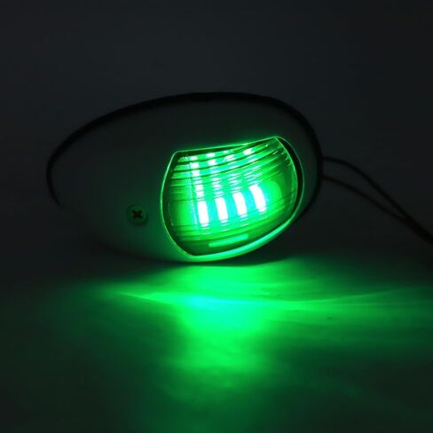 2 قطعة أضواء الملاحة LED العالمية 12 فولت IP66 مصابيح الإشارة البحرية المقاومة للماء للقوارب مع أضواء القوس الأحمر/الأخضر 3 وات، رؤية ميل بحري واحد in Kuwait