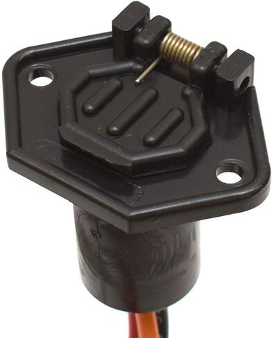 Boat Pole Light Base | Adapter 3 Pin Male 3 Wire Black Plastic in Saudi Arabia
