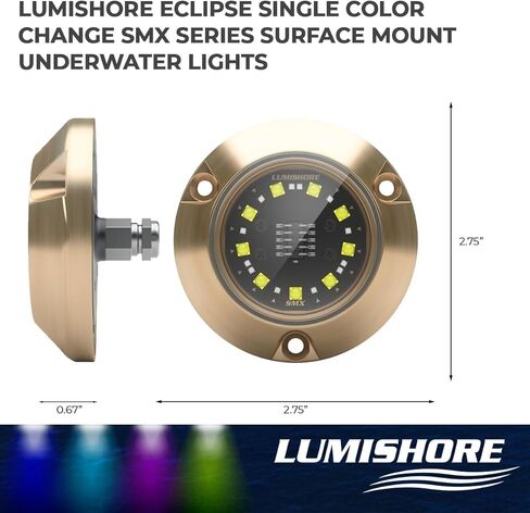 Lumishore SMX24 Eclipse Single Color Surface Mount LED Underwater Light (Blue), 60-0531 in Saudi Arabia